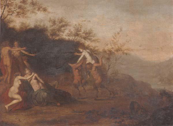 unknow artist An open landscape with nymphs and satyrs oil painting image